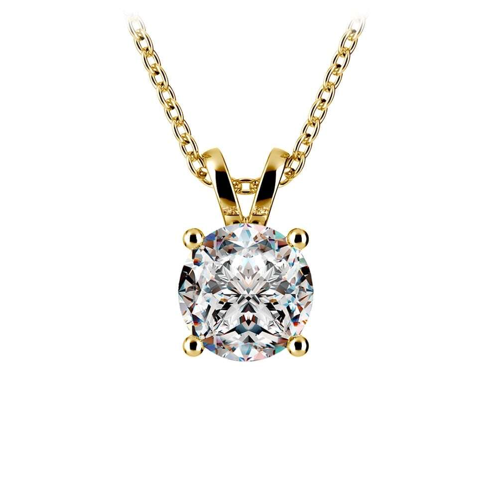 1.00 CTW AGI Certified Lab Grown Diamond Pendant - G/VS Clarity Round Cut in Choice of 14K White or Yellow Gold Jewelux Shop