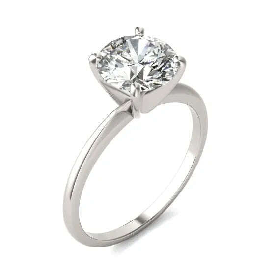 2 CTW Round Lab Grown Diamond Solitaire Engagement Ring 14K White Gold (G-VS) Jewelux Shop