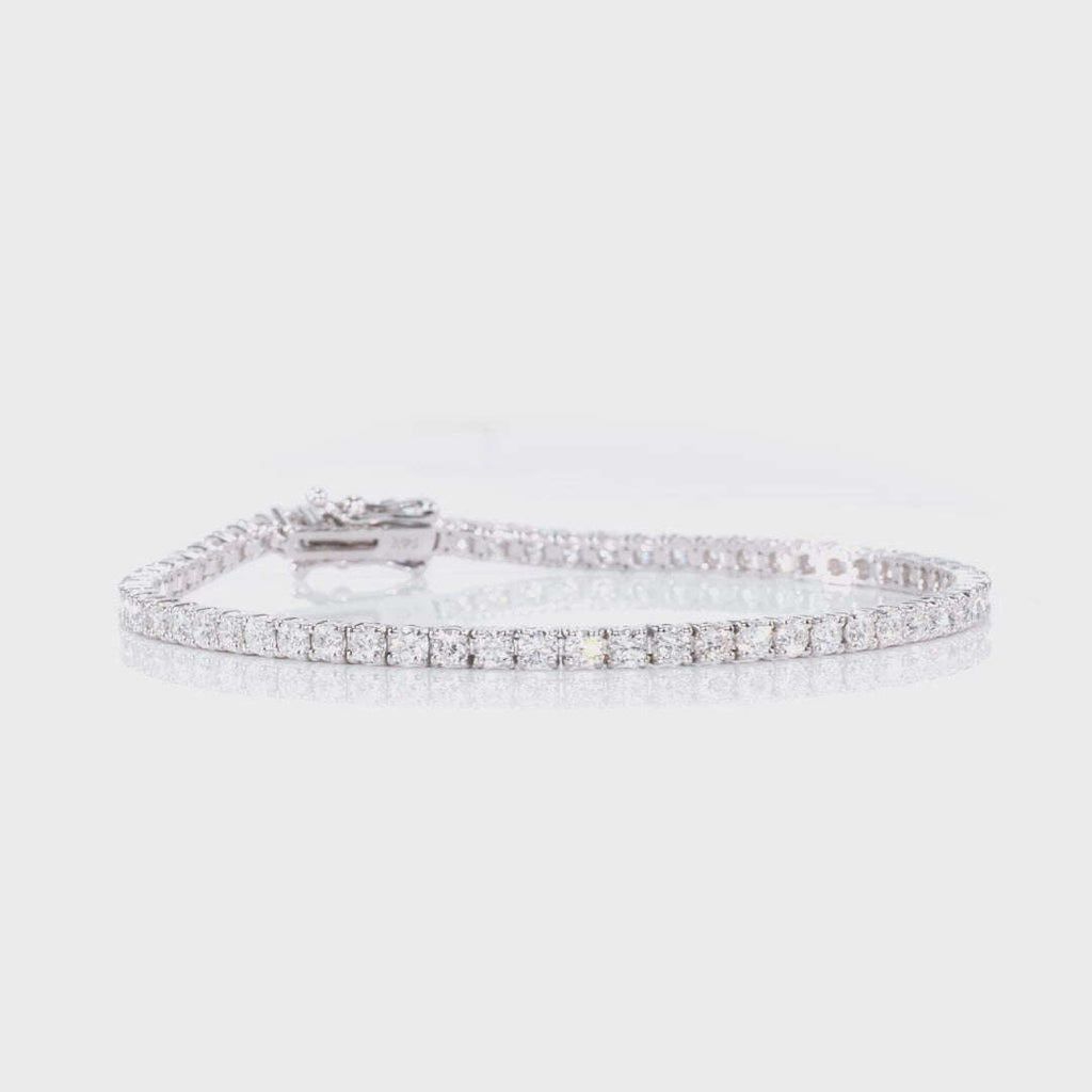4.00 CTW AGI Certified Lab-Grown Diamond (G/VS) Tennis Bracelet in Choice of 14K Yellow or 14k White Gold Jewelux Shop
