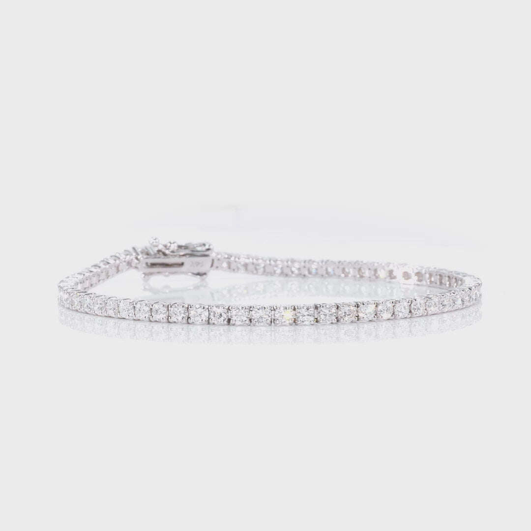 4.00 CTW AGI Certified Lab-Grown Diamond (G/VS) Tennis Bracelet in Choice of 14K Yellow or 14k White Gold Jewelux Shop