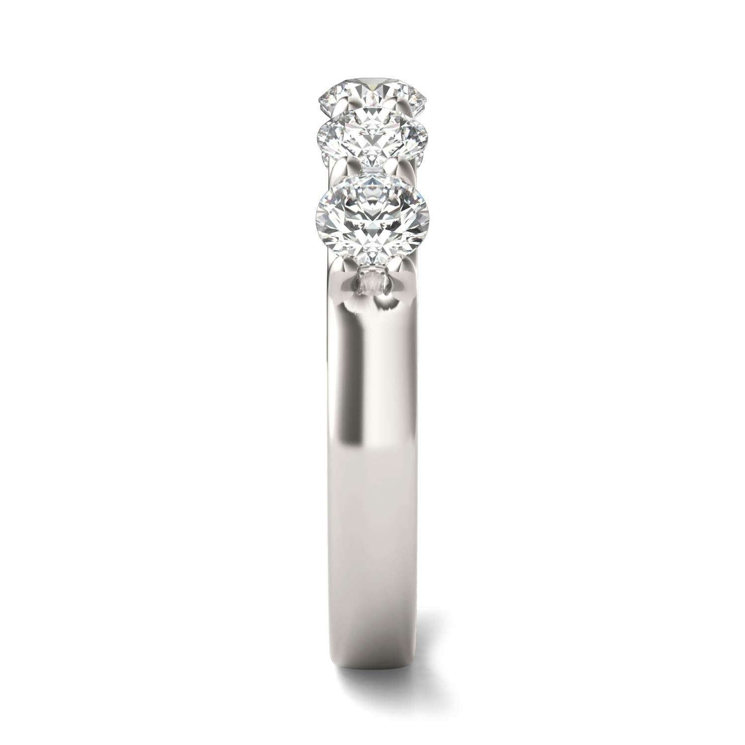 AGI Certified 1 1/4 CTW Round Lab Grown Diamond (G/VS) Five Stone Anniversary Band in 14K White Gold Jewelux Shop
