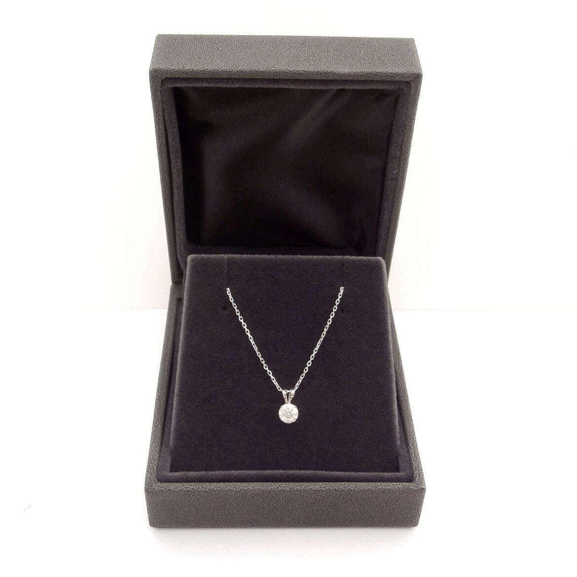 1.00 CTW AGI Certified Lab Grown Diamond Pendant - G/VS Clarity Round Cut in Choice of 14K White or Yellow Gold Jewelux Shop