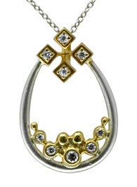 Pyramid Tears Necklace-18K