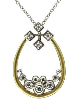 Pyramid Tears Necklace-18K