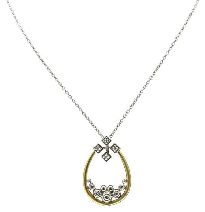 Pyramid Tears Necklace-18K