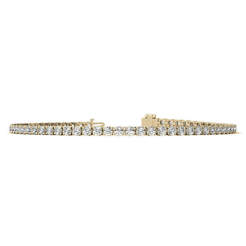 3.50 CTW Lab Grown Diamond Tennis Bracelet  in 14kt White/Yellow Gold (G/VS) AGI Certified Jewelux Shop