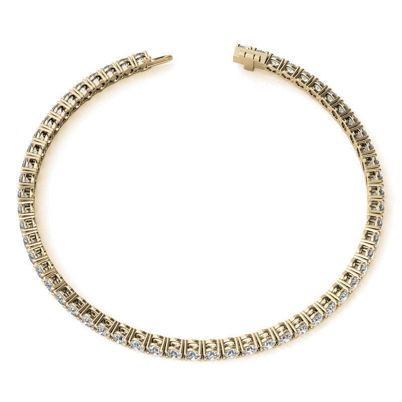 4.00 CTW AGI Certified Lab-Grown Diamond (G/VS) Tennis Bracelet in Choice of 14K Yellow or 14k White Gold Jewelux Shop