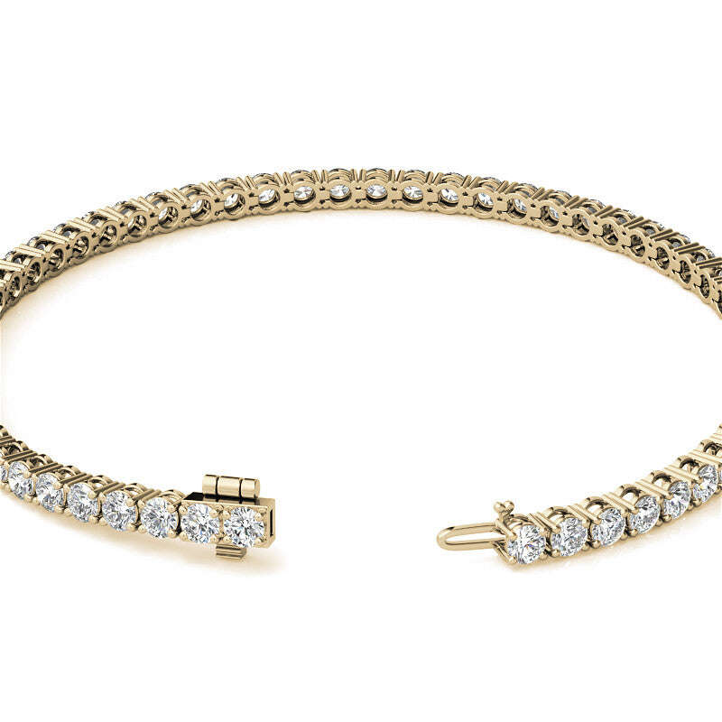 4.00 CTW AGI Certified Lab-Grown Diamond (G/VS) Tennis Bracelet in Choice of 14K Yellow or 14k White Gold Jewelux Shop