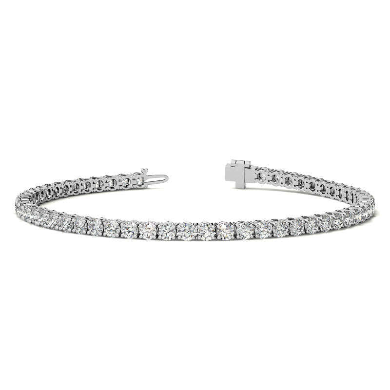 4.00 CTW AGI Certified Lab-Grown Diamond (G/VS) Tennis Bracelet in Choice of 14K Yellow or 14k White Gold Jewelux Shop