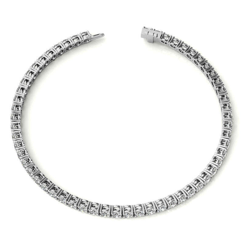 4.00 CTW AGI Certified Lab-Grown Diamond (G/VS) Tennis Bracelet in Choice of 14K Yellow or 14k White Gold Jewelux Shop