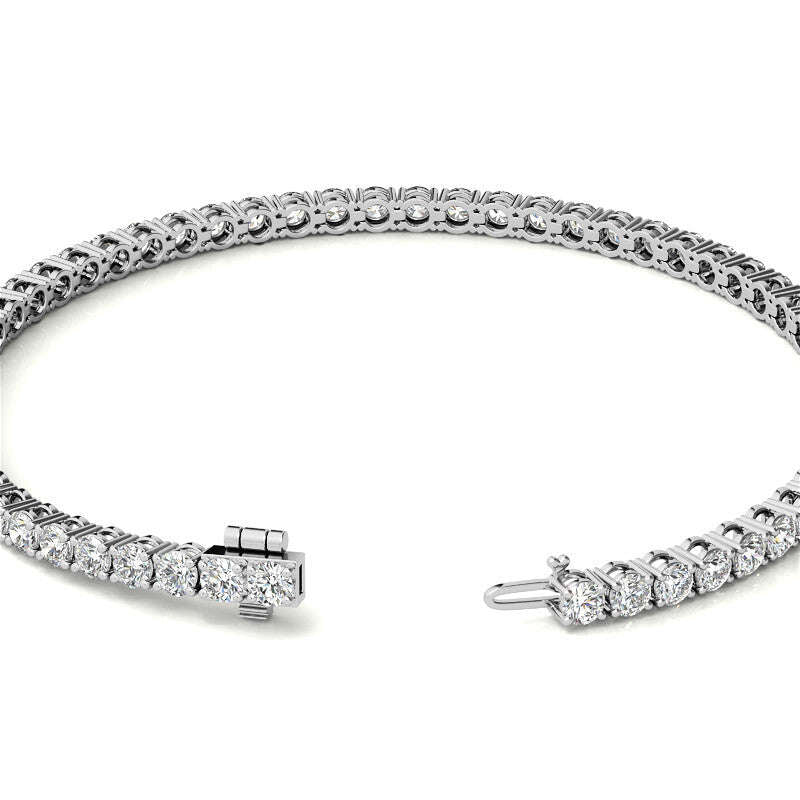 4.00 CTW AGI Certified Lab-Grown Diamond (G/VS) Tennis Bracelet in Choice of 14K Yellow or 14k White Gold Jewelux Shop