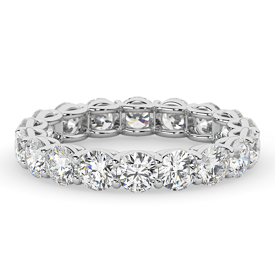 AGI Certified 2 CTW Round Lab Grown Diamond Eternity Band in 14K White Gold (F-VS) Jewelux Shop